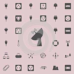 satellite dish icon. Detailed set of Minimalistic icons. Premium quality graphic design sign. One of the collection icons for we