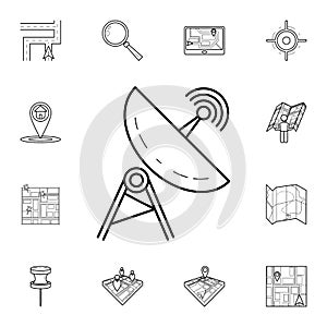 satellite dish icon. Detailed set of navigation icons. Premium graphic design. One of the collection icons for websites, web