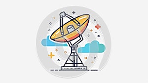 Satellite Dish Icon for Effective Communication Technology Solutions