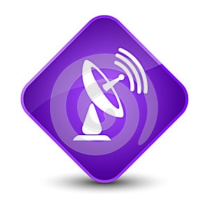 Satellite dish icon elegant purple diamond button