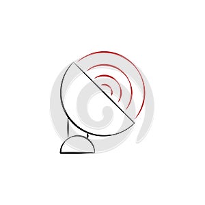 Satellite dish icon. Element of multi color cloud technology icon for mobile concept and web apps. Detailed Satellite dish icon