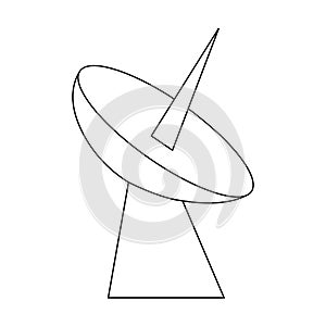 Satellite dish icon isolated on white background