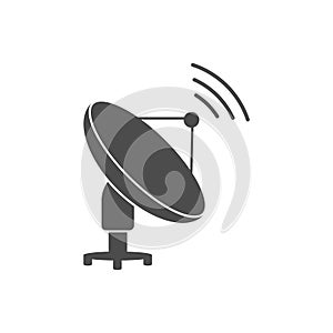 Satellite dish icon isolated on white background. Vector illustration