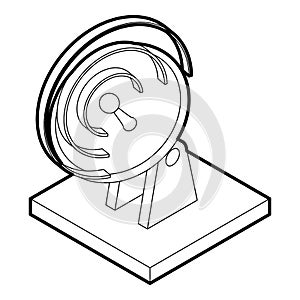 Satellite dish icon, outline style