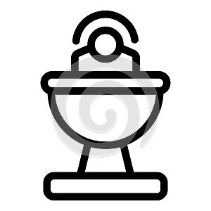 Satellite dish icon, outline style photo
