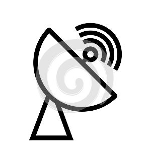 satellite dish icon. Simple vector modern icon