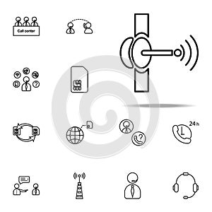 Satellite dish icon. Telecommunication icons universal set for web and mobile