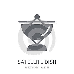 Satellite dish icon. Trendy Satellite dish logo concept on white