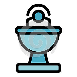 Satellite dish icon vector flat photo