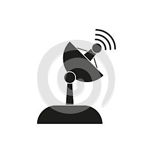 Satellite dish icon. Vector illustration. Eps 10.