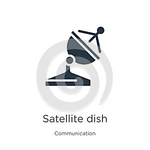 Satellite dish icon vector. Trendy flat satellite dish icon from communication collection isolated on white background. Vector