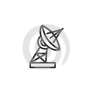 Satellite dish outline icon