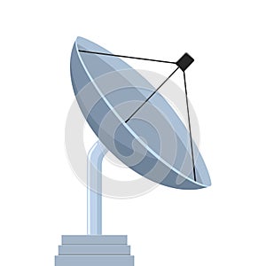 Satellite dish parabolic antenna, isolated on a white background