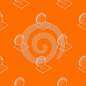 Satellite dish pattern vector orange