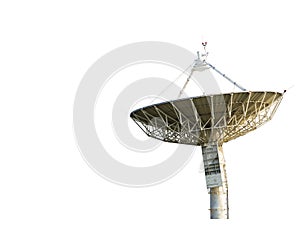 Satellite dish receiving data signal