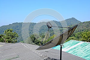 Satellite dish on the roof