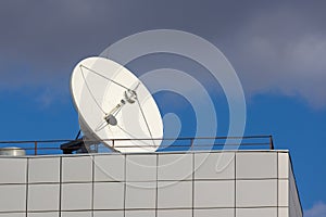 Satellite dish on roof