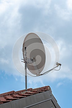 Satellite dish on the roof