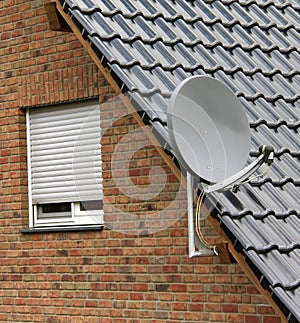 Satellite dish on the roof