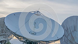 Satellite dish with sky., Communication technology