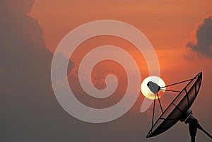 Satellite dish sky sunset