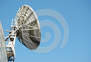 Satellite dish with space for copy