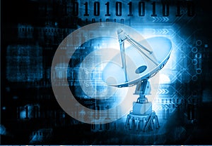 Satellite dish transmission data