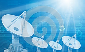 Satellite dish transmission data