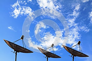 Satellite dish transmission data