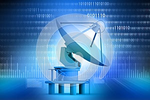 Satellite dish transmission data