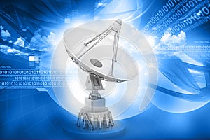 Satellite dish transmission data