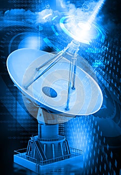 Satellite dish transmission data