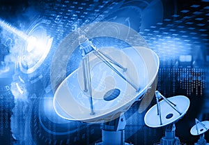 Satellite dish transmission data