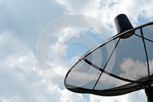Satellite dish transmission data