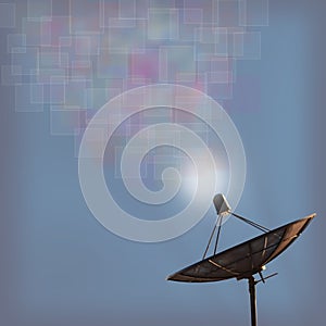 Satellite dish transmission data