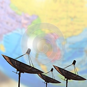 Satellite dish transmission data