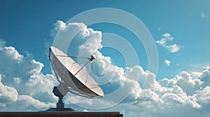 satellite dish under blue sky