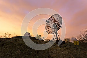 Satellite dish used in an astronomical observatory.