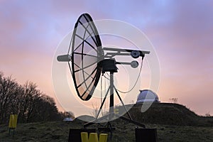 Satellite dish used in an astronomical observatory.