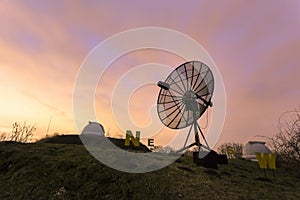 Satellite dish used in an astronomical observatory.