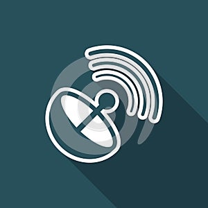 Satellite dish - Vector web icon