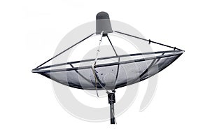 Satellite dish on white background