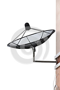 satellite dish on white