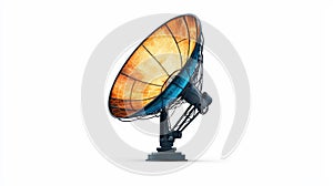 Satellite dish white isolate background