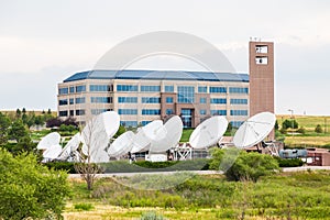 Satellite Dishes by Building