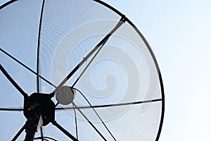 Satellite dishes closeup, Communication technology network