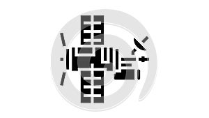 satellite equipment glyph icon animation