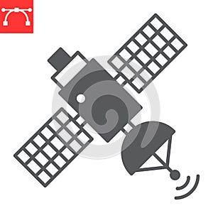 Satellite glyph icon