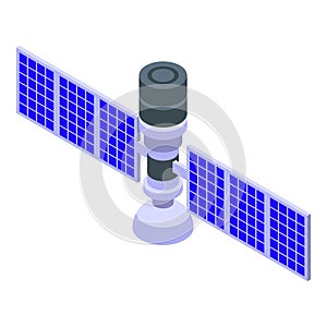 Satellite gps tracker icon isometric vector. Pin track