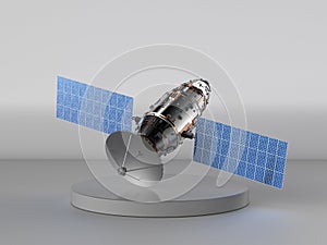 Satellite on grey background